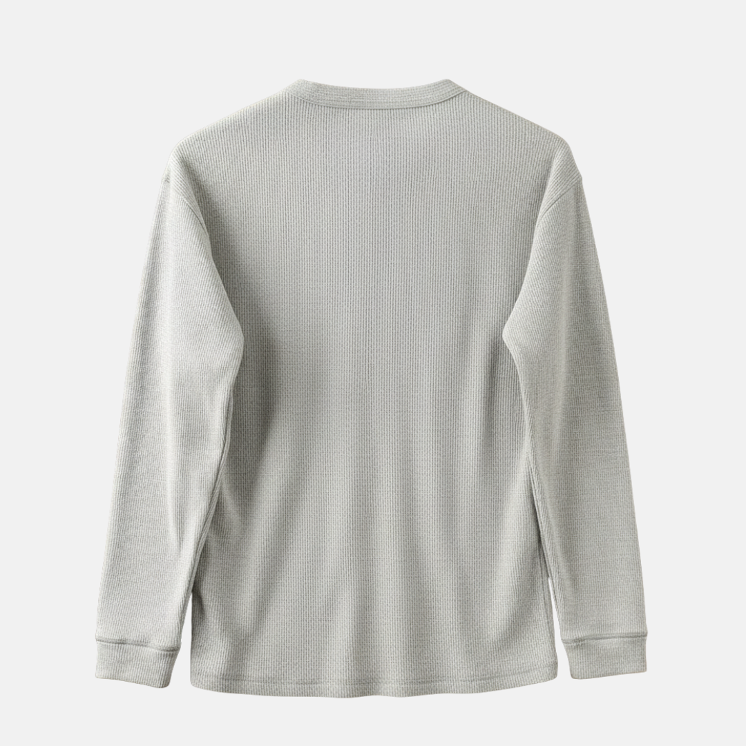 Ribbed Relaxed Fit Henley Shirt for Men – Casual Comfort & Style Caliboot