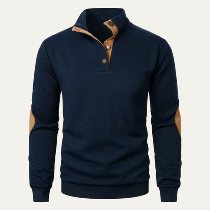 Mens Polo Sweater Button Down Lapel