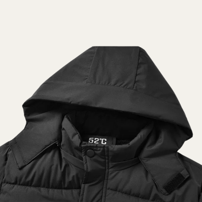 Men's Long Cotton Parka Coat Windproof