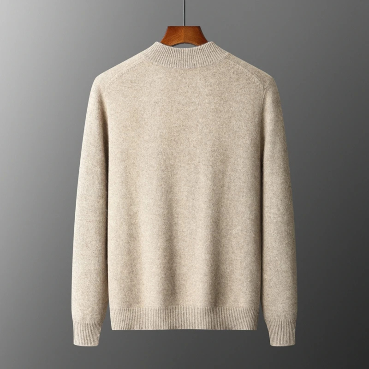 Men's Merino Mock Neck Zip Up Cardigan