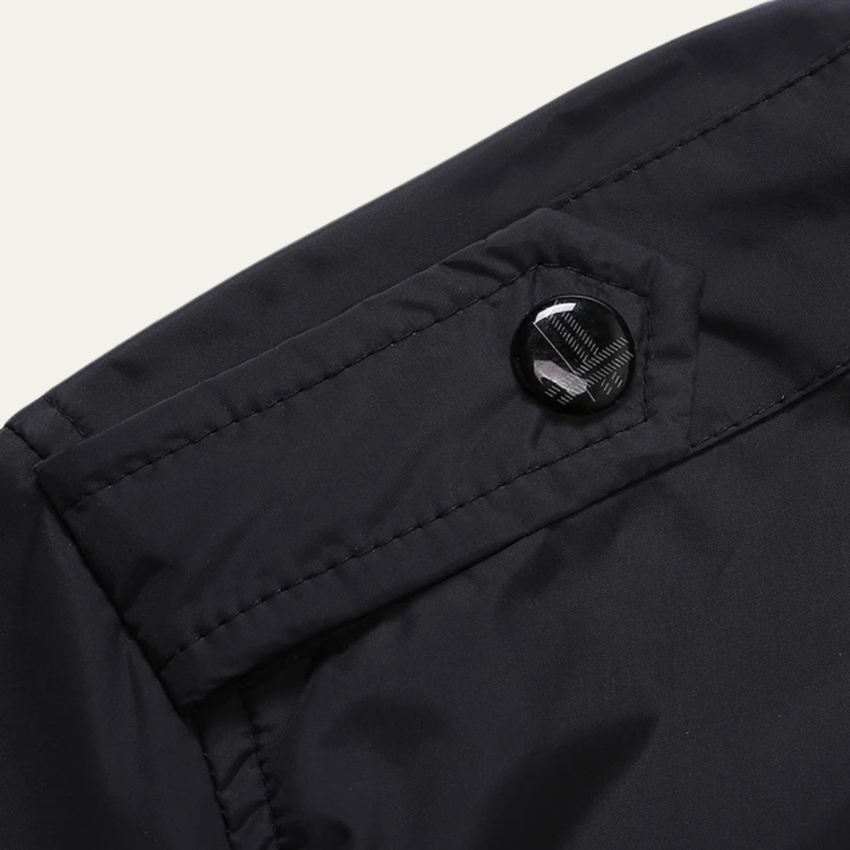 Men's Lightweight Bomber Jacket Stand Collar Black