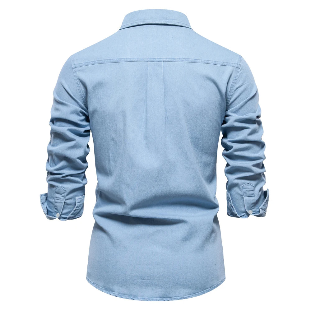 Mercer Men's Slim Fit Denim Shirt