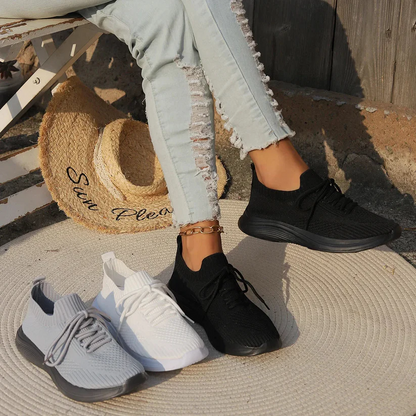 Breathable Knit Sneakers for Women – Lightweight & Casual Comfort Caliboot