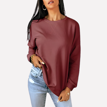 Women's Crew Neck Sweatshirt Cotton