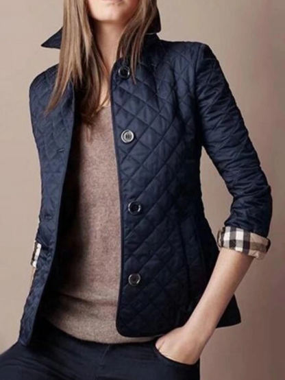 Women's Lined Jacket Folded Collar