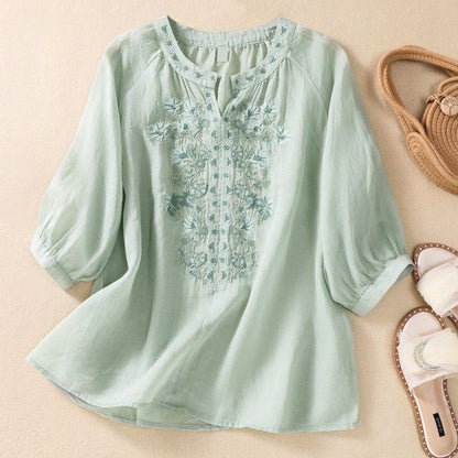 Soft Breathable Linen Cotton Top