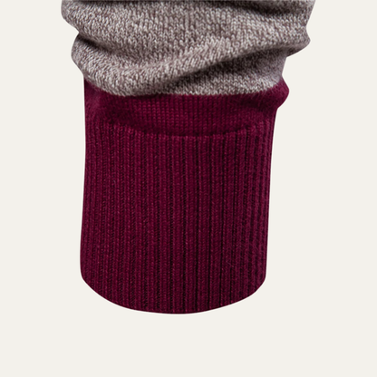 Men's Striped Cotton Polo Sweater