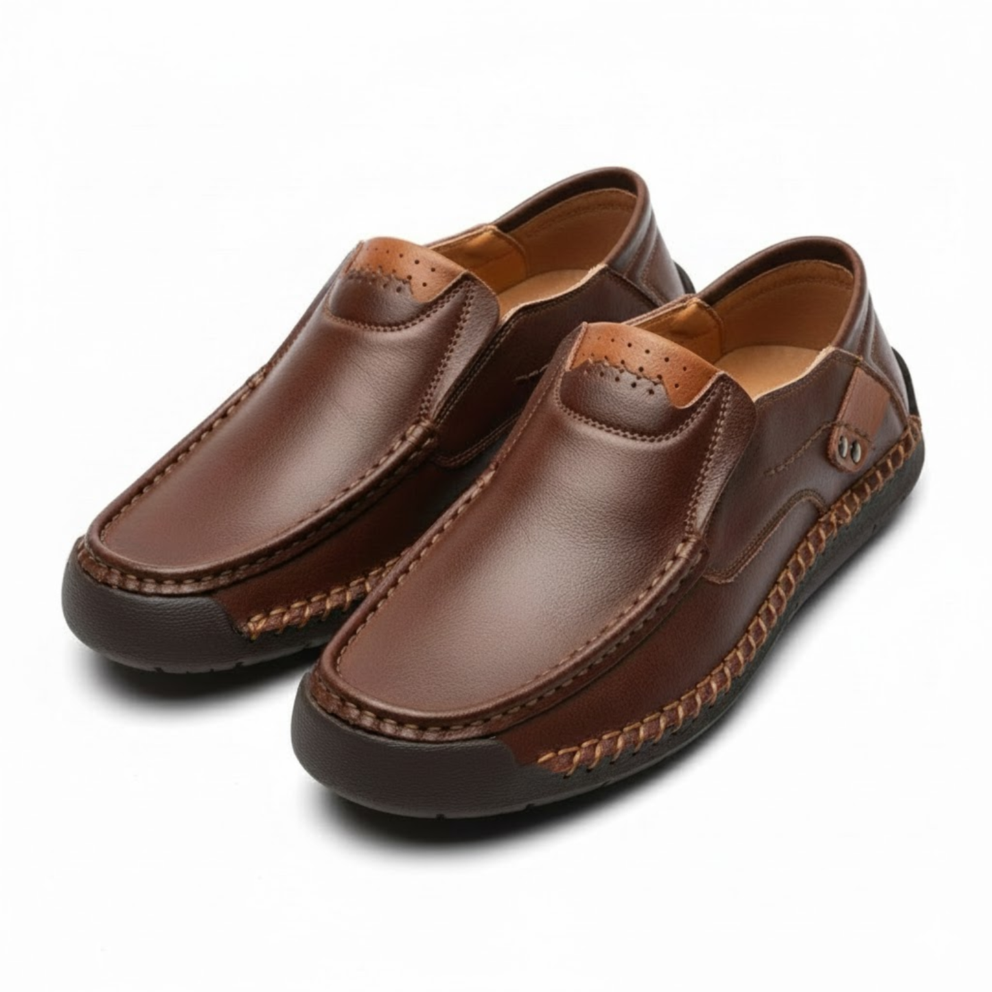 Authentic Genuine Leather Comfort Slip On Shoes