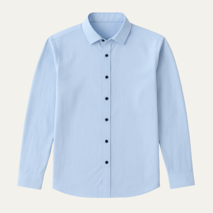 Men's Linen Tailored Shirt Contrast Buttons