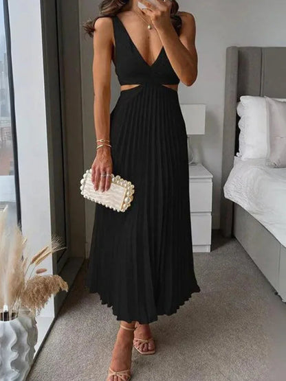 Women's Sleeveless Open Back Dress