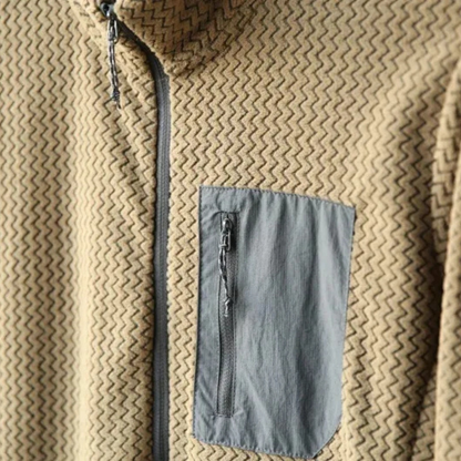 Warwick Men's Wavy Texture Sweater Chest Pocket