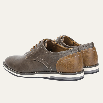 Hartwell Men's Leather Oxford Sneakers Two Tone Casual