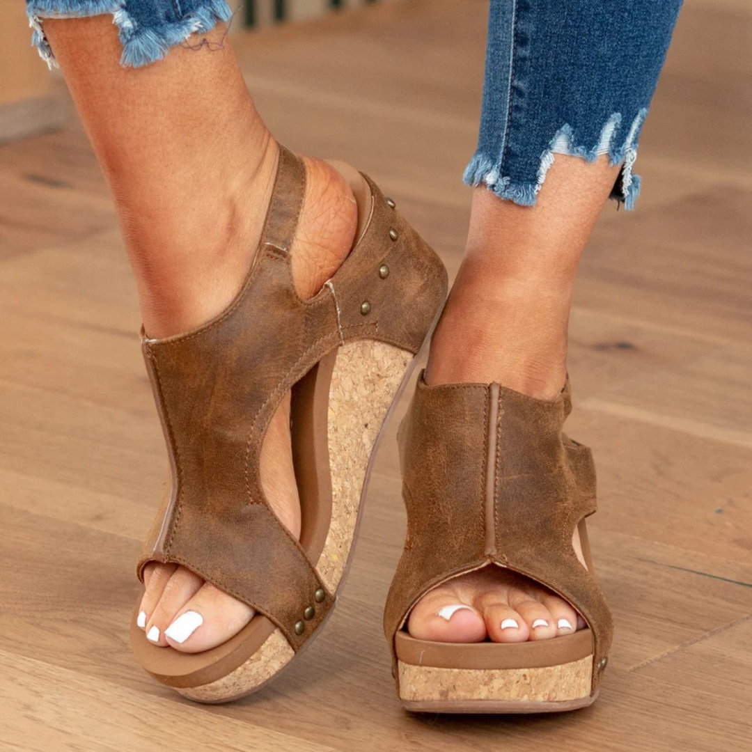 Women's Platform Wedge Sandals Open-Toe