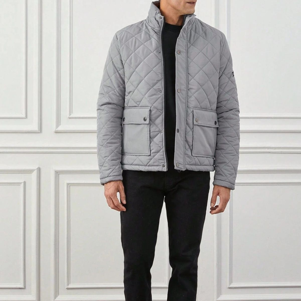 Men's Quilted Field Jacket Black