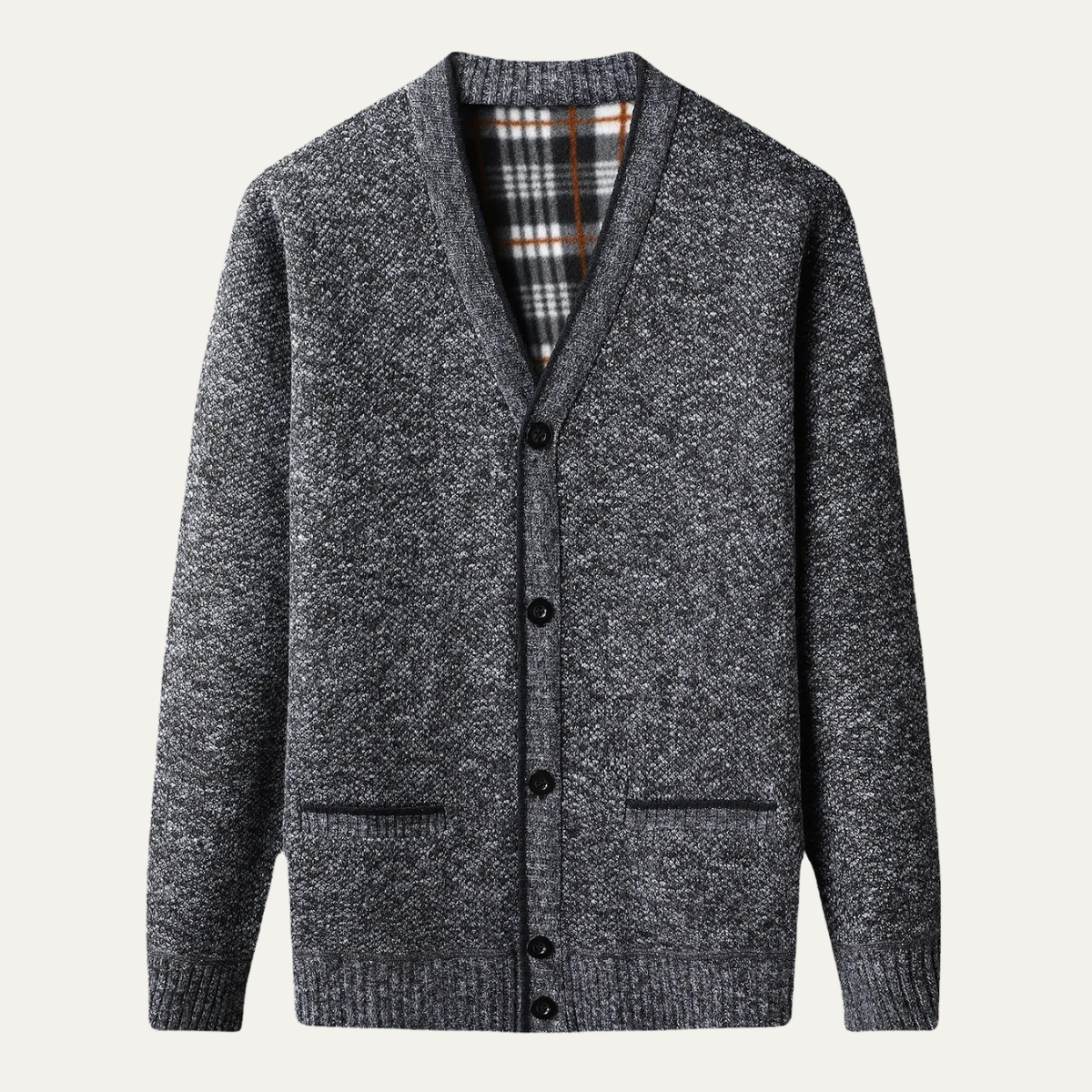 Men's Knitted Button Up Cardigan Warm Layer
