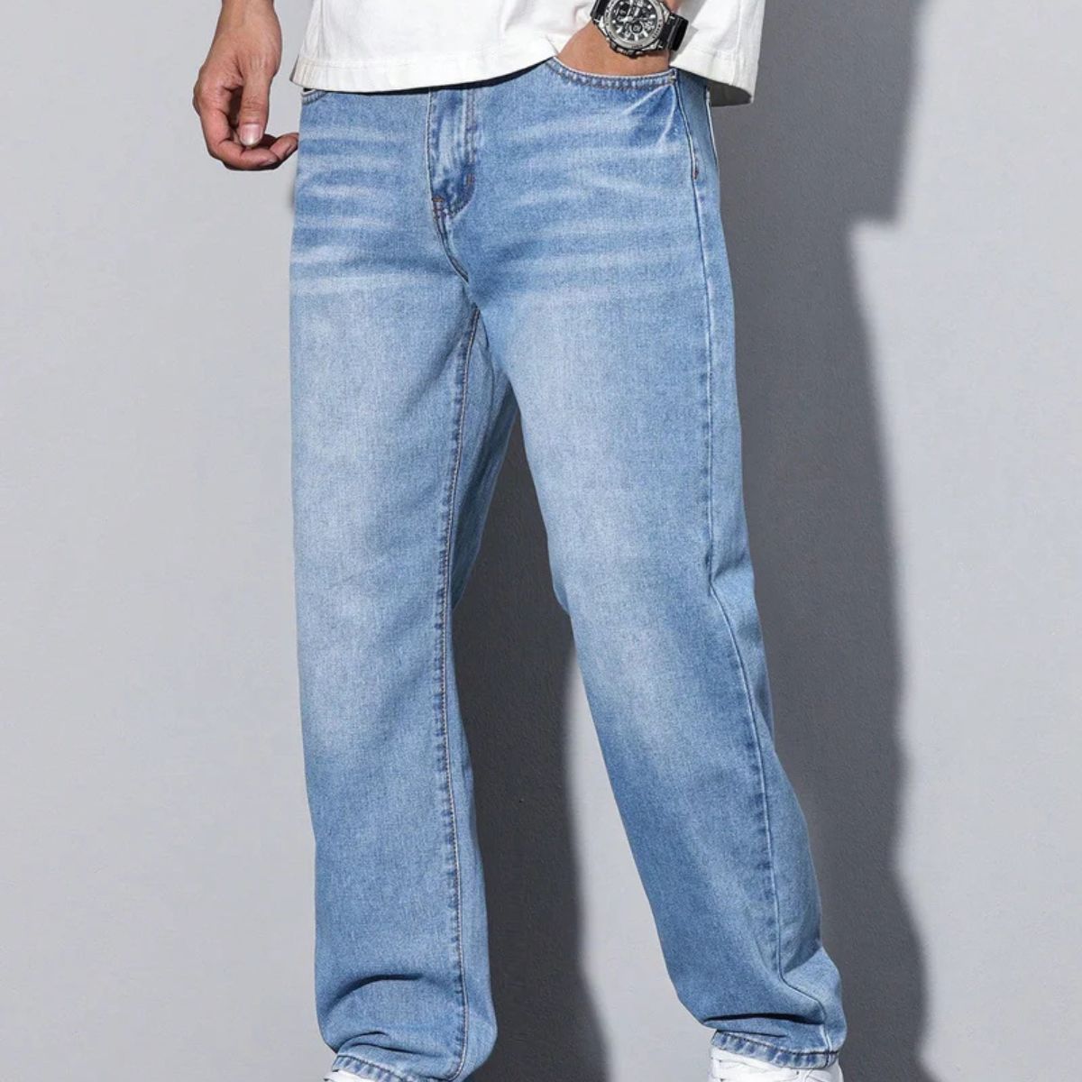 Men's Casual Denim Jeans Multi Pockets