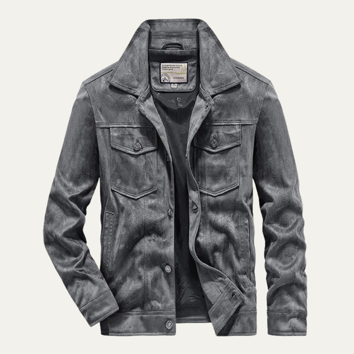 Montclair Men's Suede Cargo Jacket Lightweight Brown
