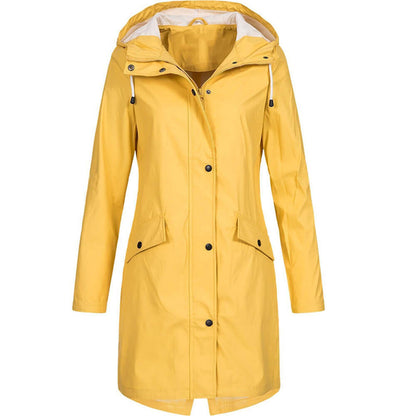 Women's Waterproof Raincoat Lightweight Breathable Black