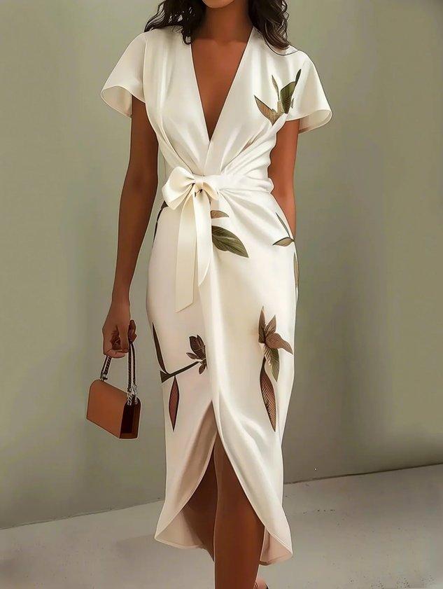Elegant Women's Wrap Around Dress