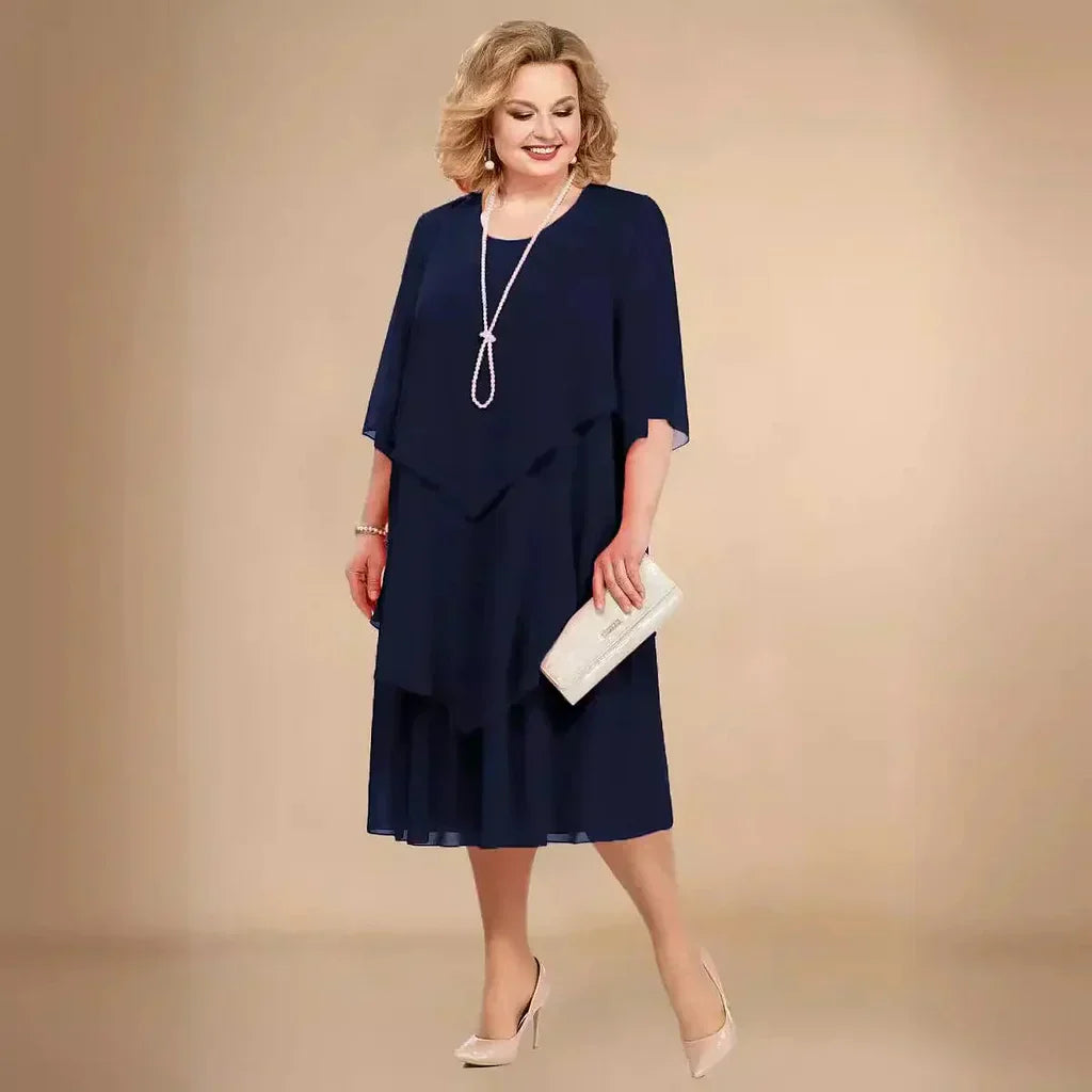 Women's Round Neck Short Sleeve Dress