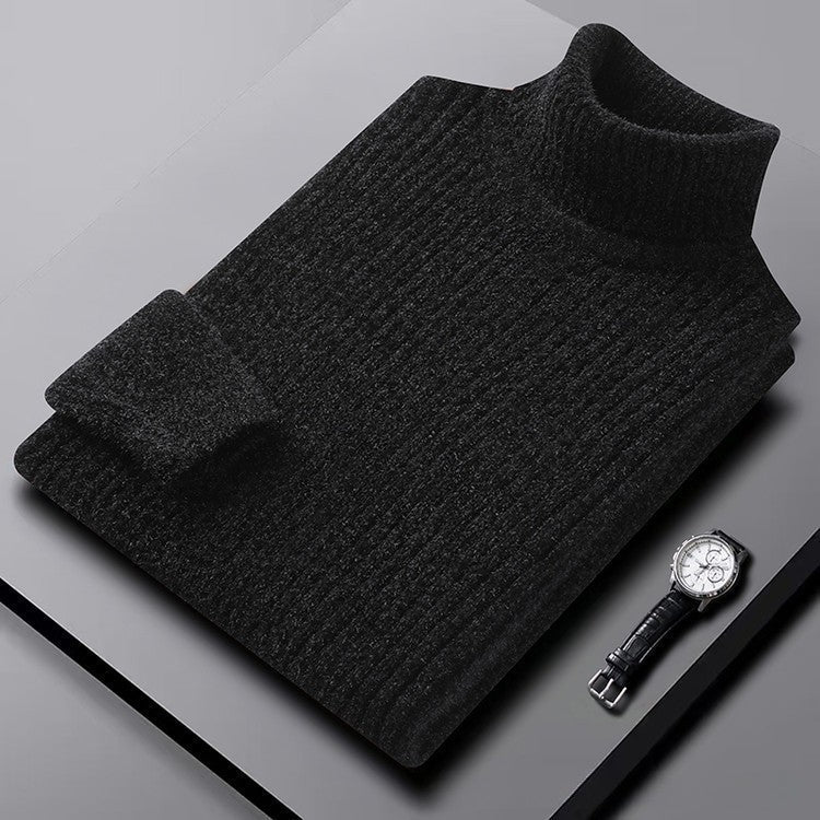 Men's High Neck Ribbed Sweater