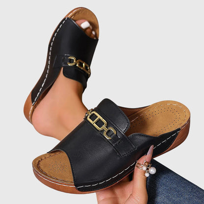 Soft Leather Comfort Sandals - VibreMode