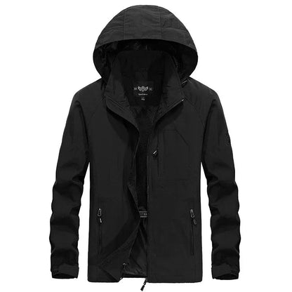 Waterproof Outdoor Jacket Detachable Hood All-Weather