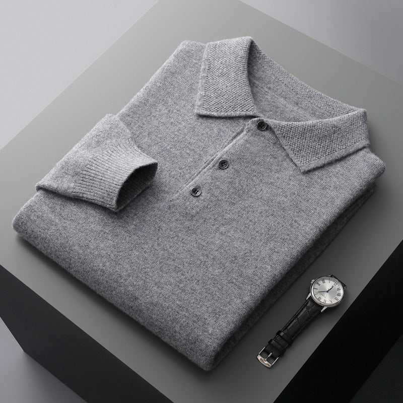 Men's Long Sleeve Polo Shirt Solid