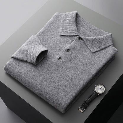 Men's Long Sleeve Polo Shirt Solid