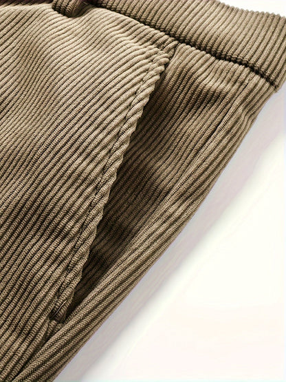 Rugged Textured Cord Pants