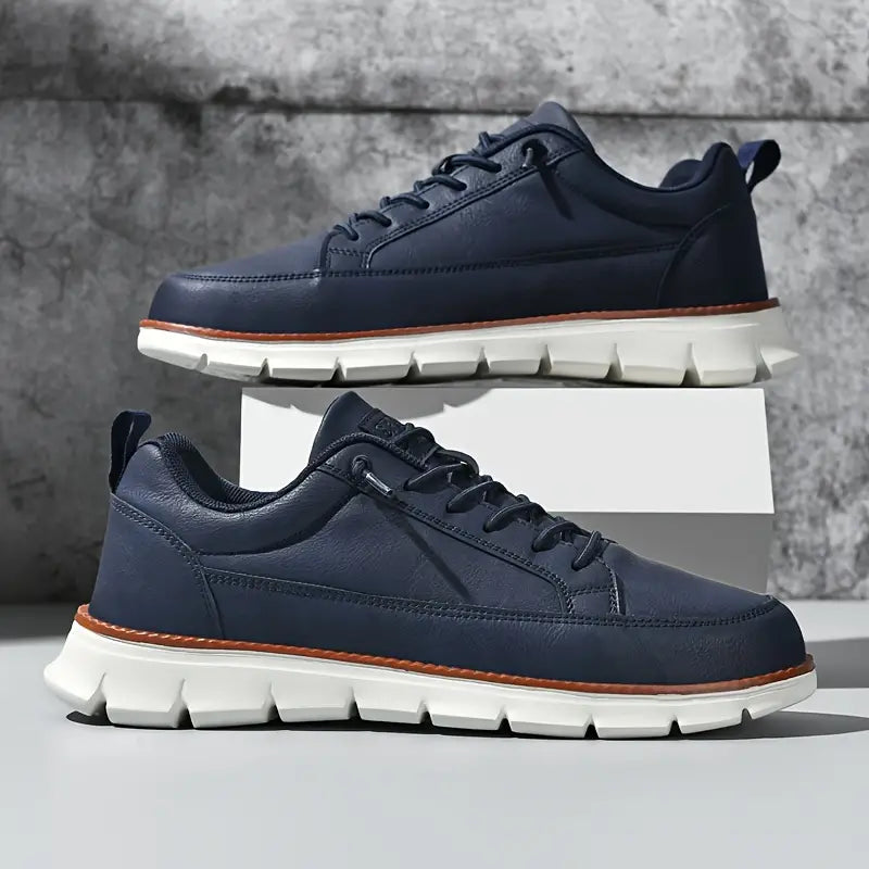 Men's Lace-Up Sneakers Rounded Toe