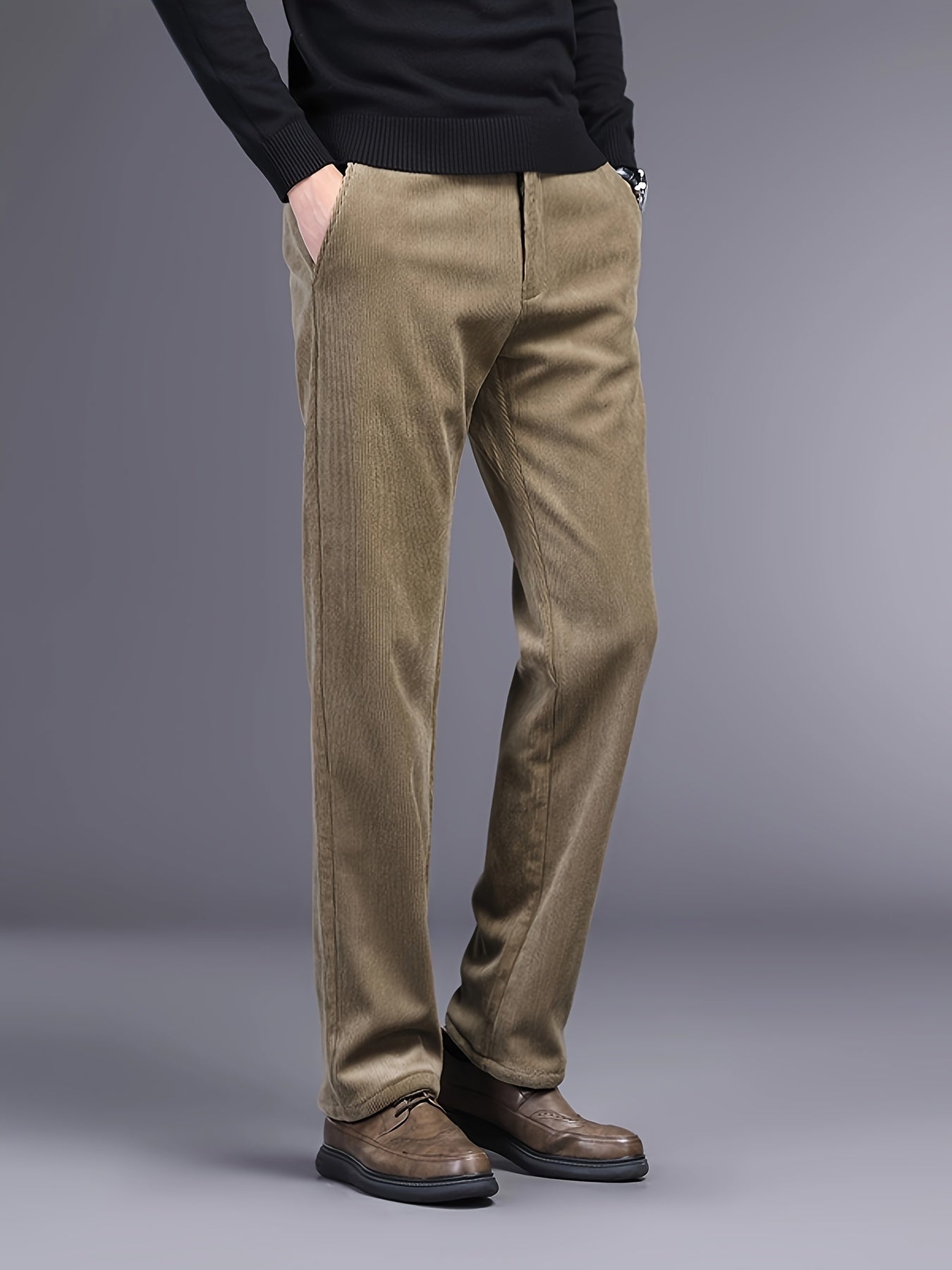 Rugged Textured Cord Pants