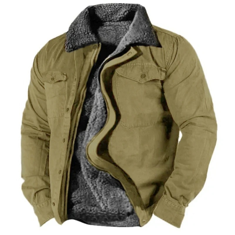 Men's Sherpa Lined Jacket Warm Interior