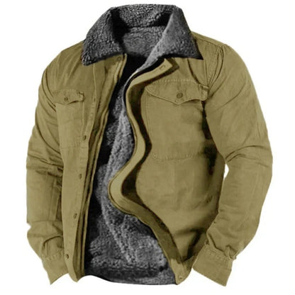 Men's Sherpa Lined Jacket Warm Interior