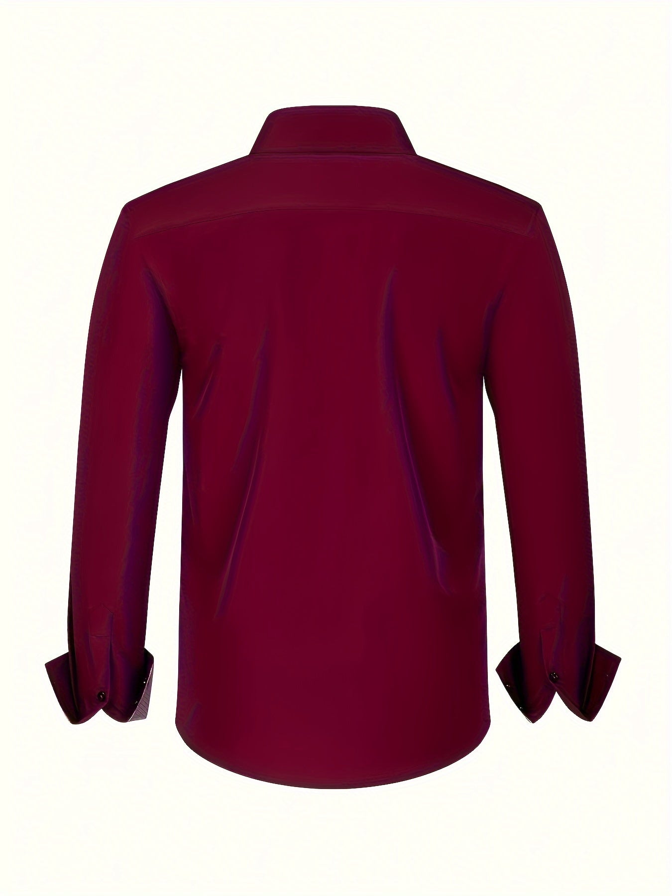 Men's Long Sleeve Button Down Shirt Contrast Trim