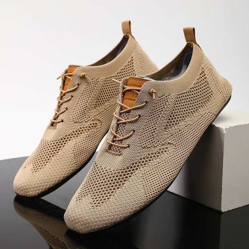 Men's Slip On Shoes Low Knit Lace Detail