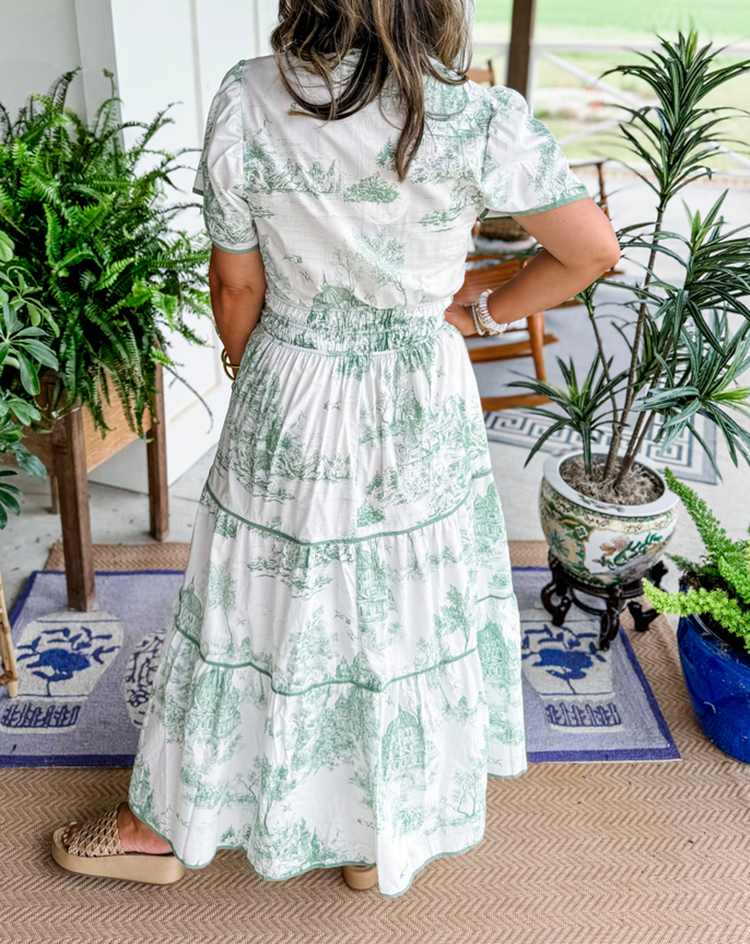 Elegant Floral Floor Length Dress