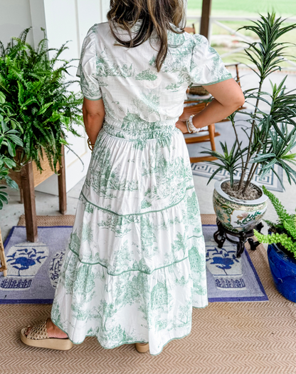 Elegant Floral Floor Length Dress