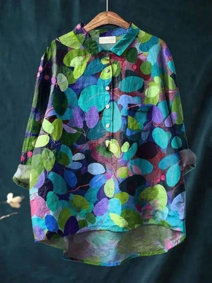 Pretty Floral Pocket Blouse for Women