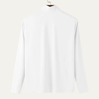 Men's Slim Fit Turtleneck Zip Up Shirt