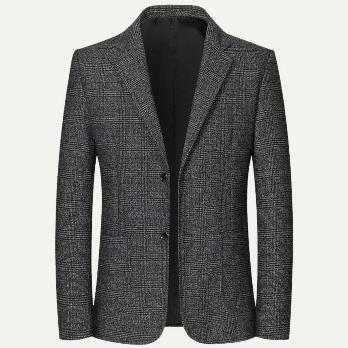 Men's Plaid Blazer Jacket Vintage Checkered Wool