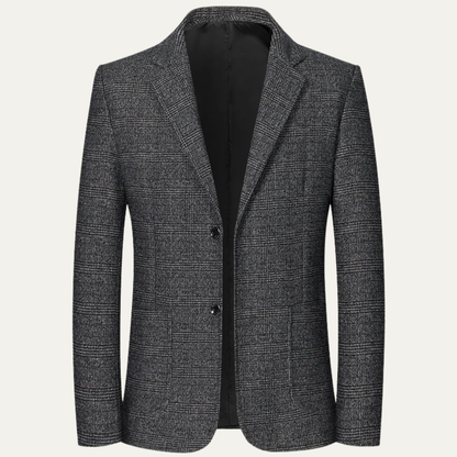 Men's Plaid Blazer Jacket Vintage Checkered Wool