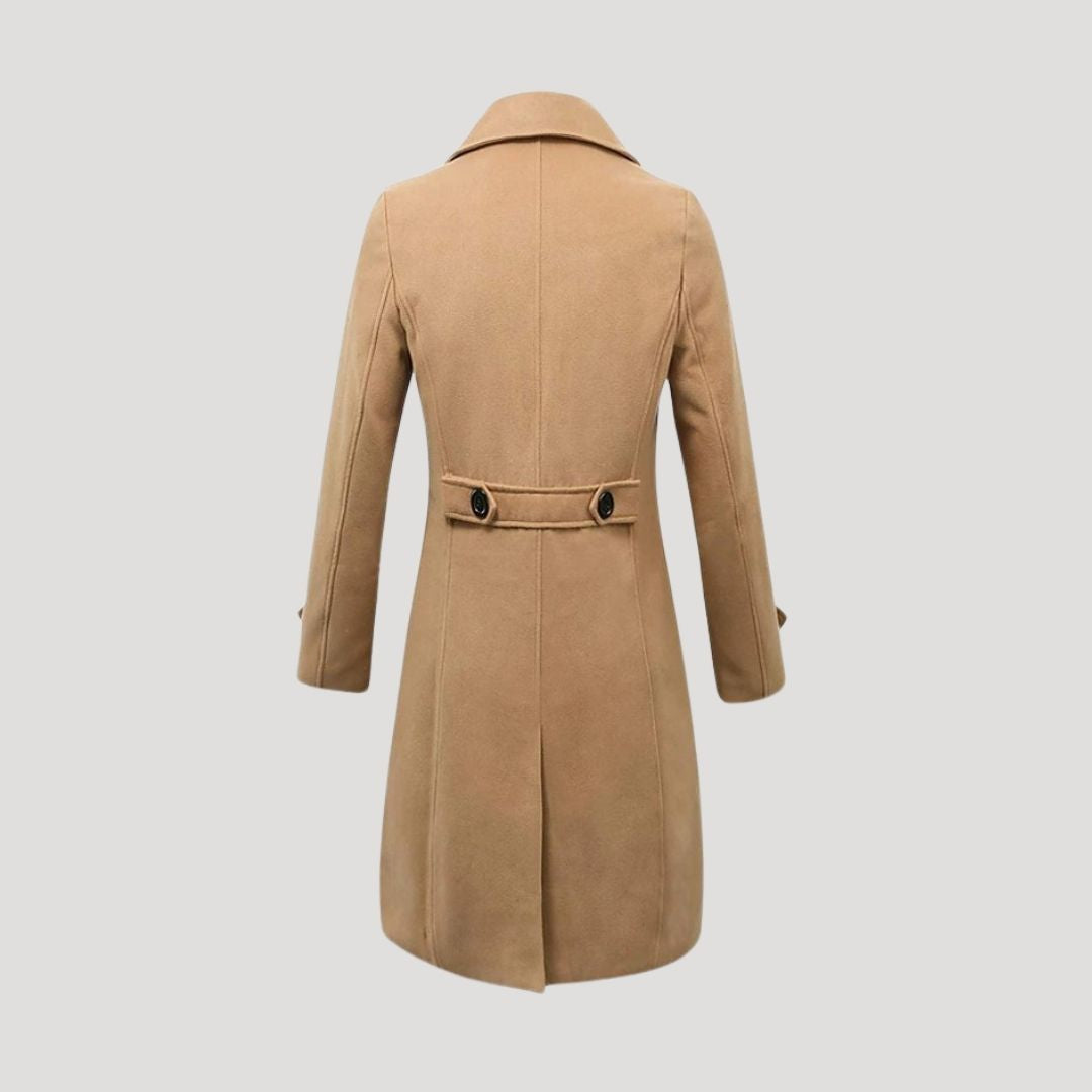 Classic Men's Spring Overcoat with Double Breasted Style