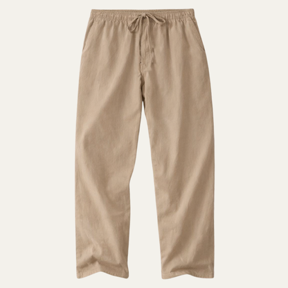 Men's Linen Wide Leg Casual Pants - VibreMode