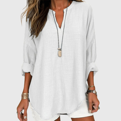 Relaxed Fit Women's Long Sleeve Everyday Shirt