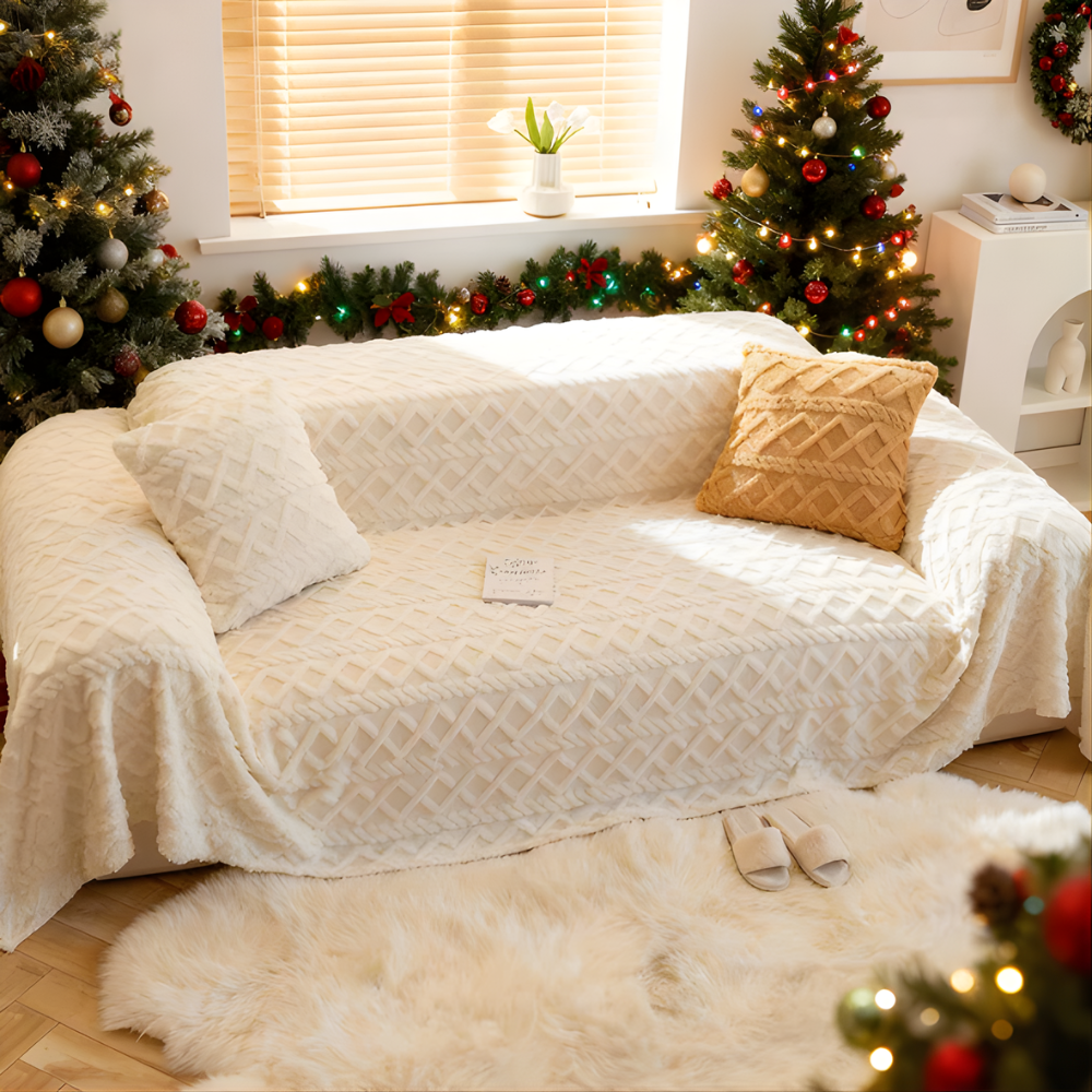 Shaggy Sofa Slipcover Soft Fabric - VibreMode