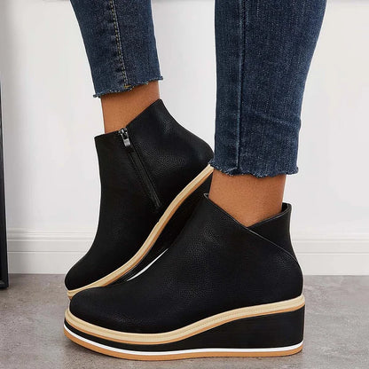 Women's Ankle Boots Side Zipper Style