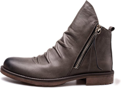 Women's Ankle Boots Zipper Low Heel Comfortable