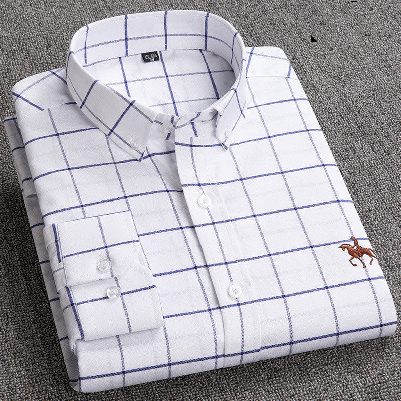 Classic Plaid Men's Dress Shirt