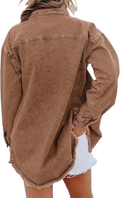 Women's Oversized Button Front Jacket